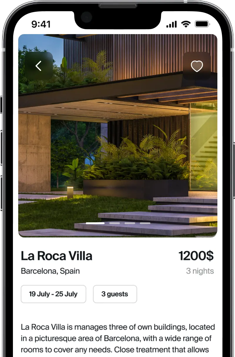 App design concept for luxury properties in the premium segment 4