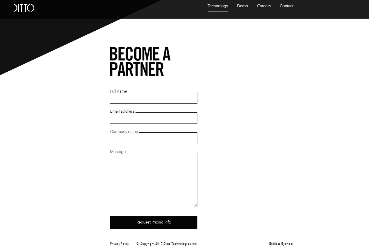 footer contact form
