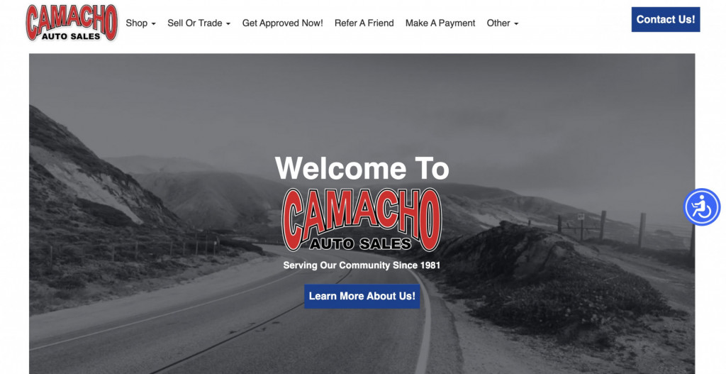 car dealership websites -camacho