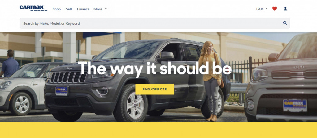 car dealership websites - carmax