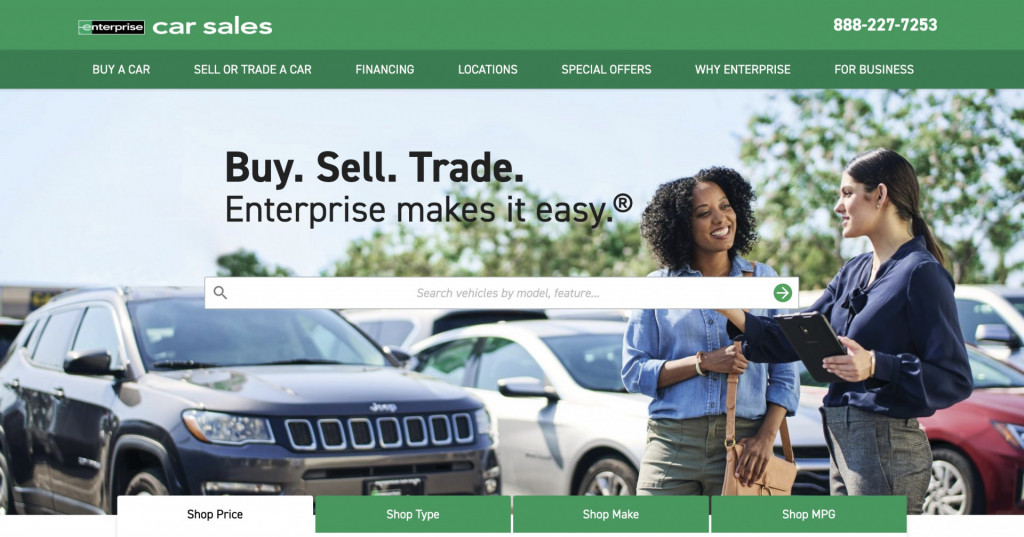 car dealership websites - enterprise