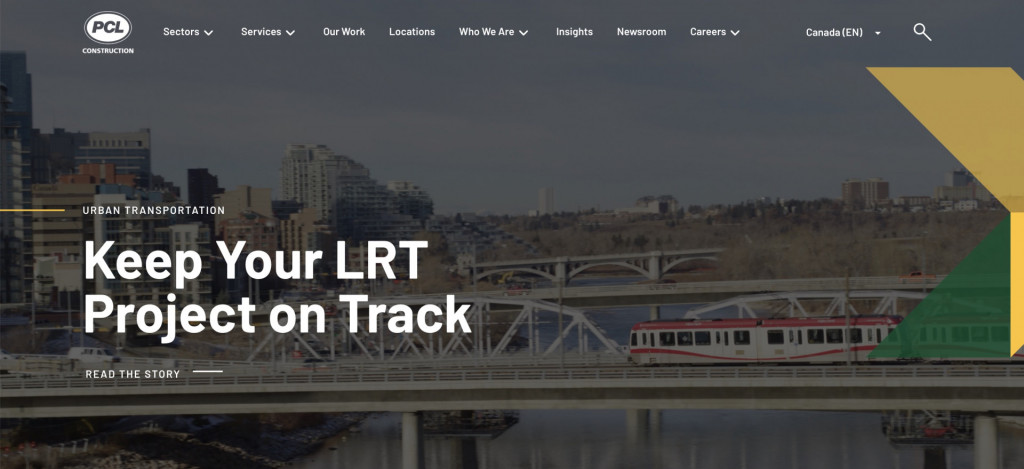 construction website examples - pcl
