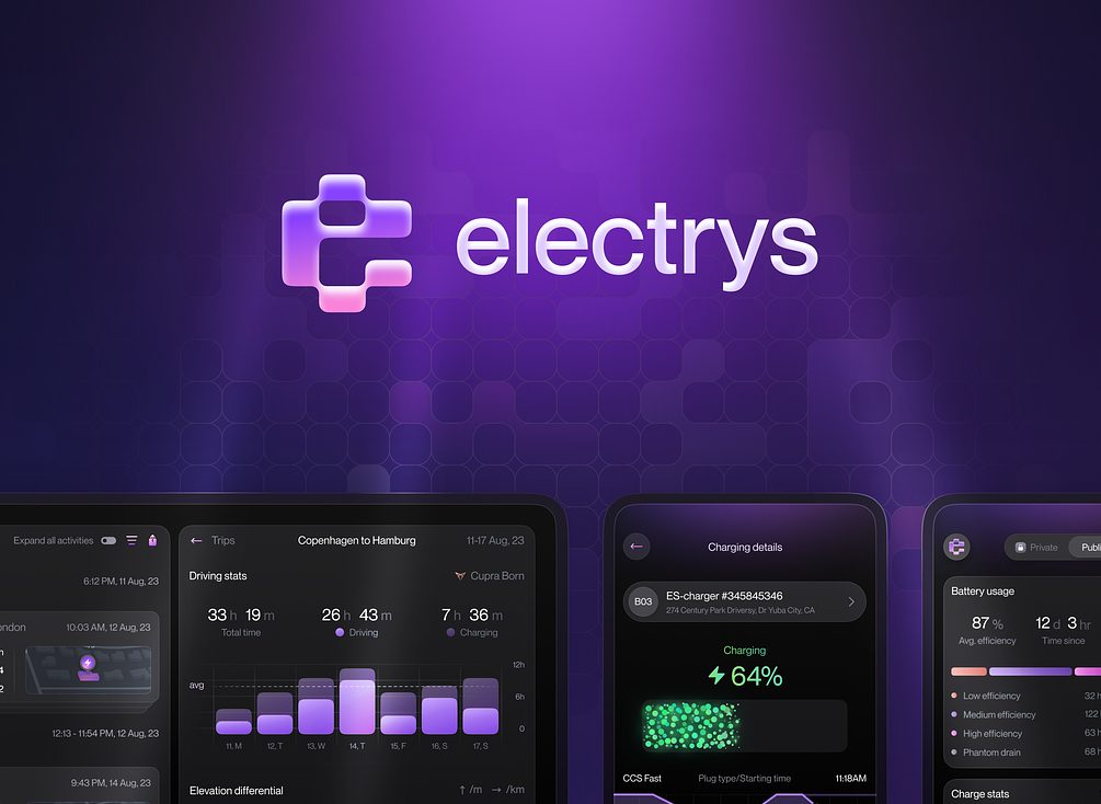 Electrys Has Been Featured in the UX/UI Category on Behance 3