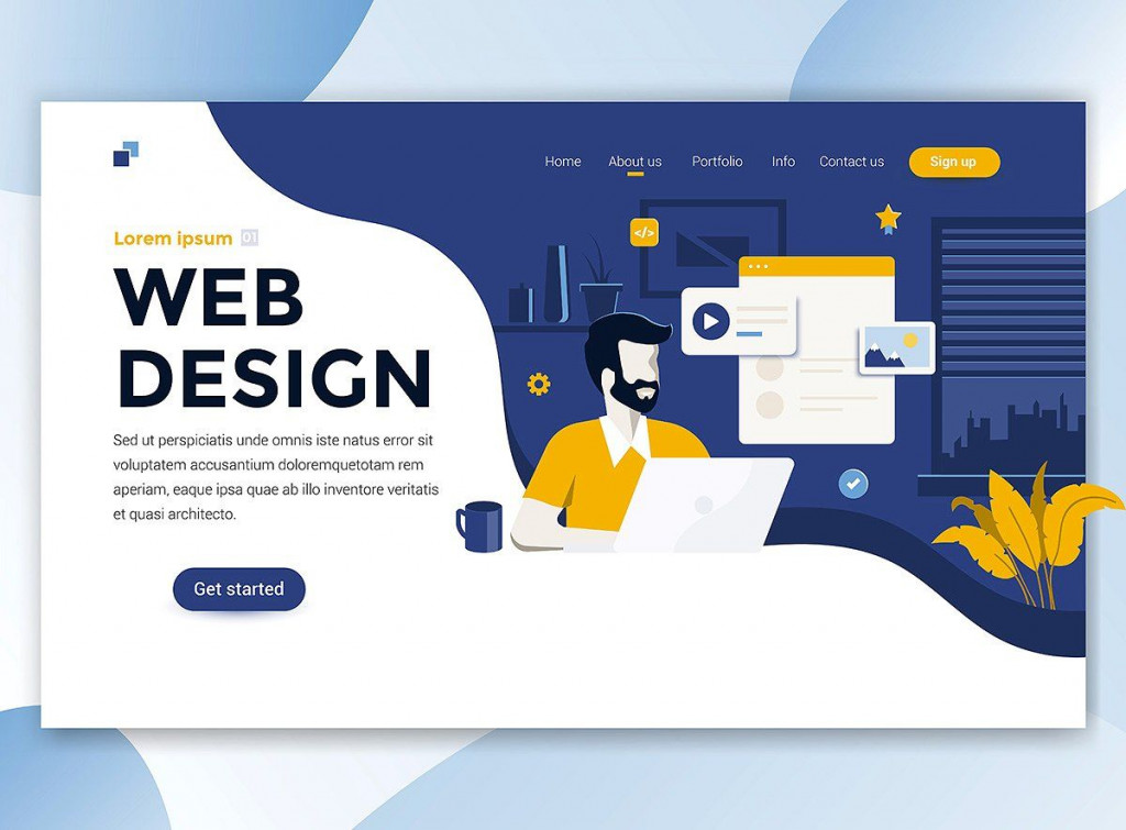 web design styles - flat
