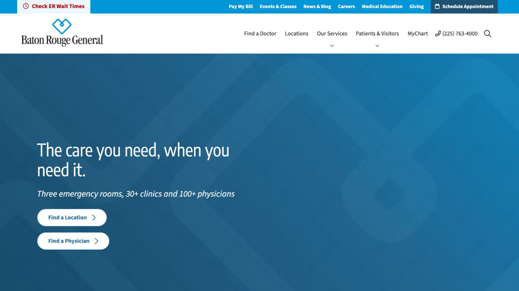 Examples of Hospital Websites With Fantastic Designs 5